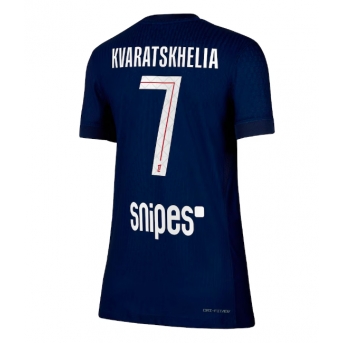Paris Saint-Germain Khvicha Kvaratskhelia #7 Maglia Gara Casa Repliche 2025-26 Donna Maniche Corte